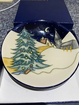 Buy Moorcroft Christmas Boxed Plate Pin Dish 2006 New Moon By Sian Leeper 1st Rare • 50£