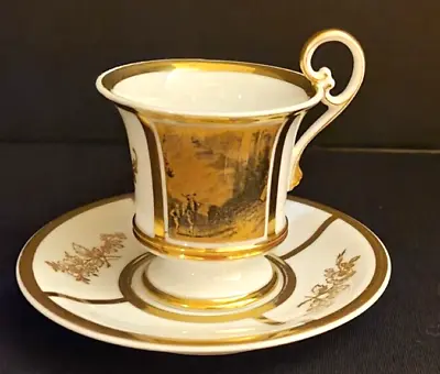 Buy Limoges Avenir G Demartine & CIE White And Gold Cup And Saucer • 25.46£