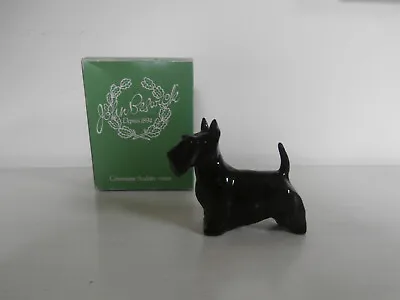 Buy Rare Beswick England Black Scottie Dog Scottish Terrier Glazed Figurine With Box • 75£