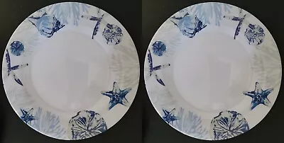 Buy Seaside Shellfish Round Dinner Plates Royal Norfolk Ceramic 10.5” 2/Pk • 9.47£