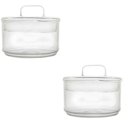 Buy  2 Pcs Glass Fruit Container Portable Bowl Mixing Bowls Cocktail Decorate • 20.99£