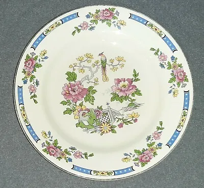 Buy Lord Nelson Pottery England - Pink Blue Floral & Bird -Luncheon Plate 9  Dia. • 4.64£