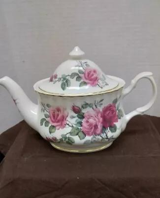 Buy English Rose 1992 ~Roy Kirkman Teapot Oval Fine Bone China Perfect ! 24 Fl Ounce • 34.02£