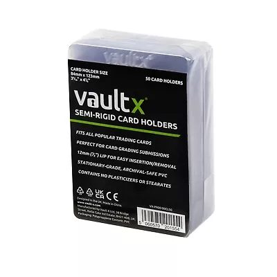 Buy Vault X Semi-Rigid Card Holders | TCG Grading Submission Sleeves | Wide Fit • 4.89£