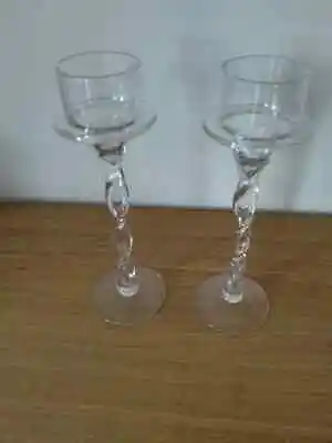 Buy  Tall Glass Candle Holders (Pair) • 11.50£