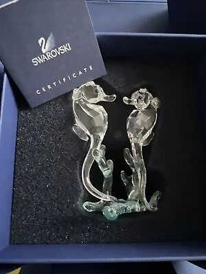 Buy Swarovski Crystal 2 Seahorses. Boxed. New. Certificate • 120£