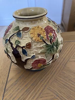 Buy Vintage J Wood Indian Tree Bulbous Vase • 6£