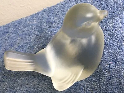 Buy VINTAGE Fenton Glass Marked Satin Frosted Clear Bird Figurine 2.5  Tall  • 15.43£