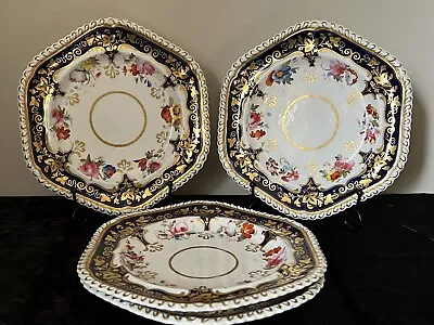 Buy Beautiful Set Of Four Ridgway Bone China 22cm Dessert Plates C1830 Pattern #1163 • 150£