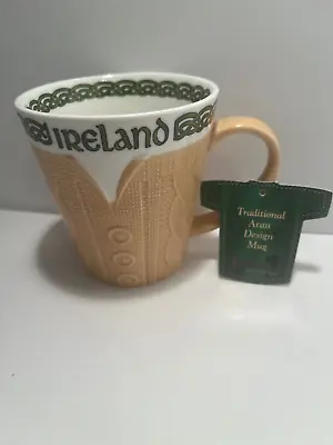 Buy Traditional Aran Design Irish Mug Made In Rathfarnham Village, Dublin Ireland • 21.13£