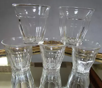 Buy 5 Lovely Vintage Vetravir Italy 9 Panel Small Drinks / Juice Glasses Holds 100ml • 10.95£