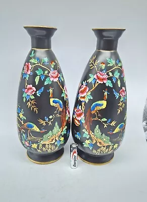 Buy Stunning Pair Art Nouveau Crown Devon Chelsea Vases 9.5” Excellent Condition • 24.99£
