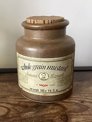 Buy Vintage French Armand Bizouard Stoneware Whole Grain Mustard Jar Original Label. • 13.99£