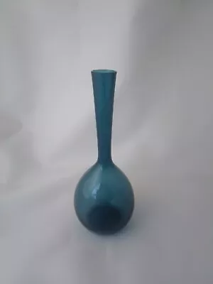 Buy Vintage, Scandinavian Glass, Vase, Arthur Percy, Designed, Blue  • 27£