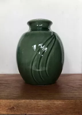 Buy Vintage - Dartmouth - Devon - Green Ceramic Vase - D 238  - VGC • 12£