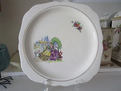 Buy Vintage Lord Nelson Ware Pompadour Lady Cake Plate • 19£