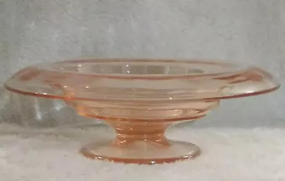 Buy Pink Depression Glass Bowl Pedestal Footed Candy Dish Centerpiece 9  W Vintage • 23.58£