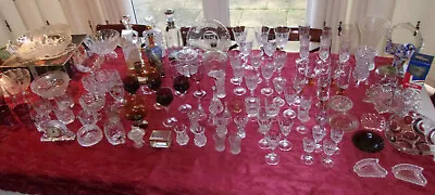 Buy CRYSTAL And GLASSWARE Job Lot. Mostly Antique, OFFERS PLEASE • 999£