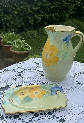 Buy Grays Pottery Hand Painted Large Jug And Matching Serving Dish • 40£