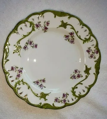 Buy Antique Royal Saxe E.S. Violets Dessert Plate Crown Mark 1891 To Early 1900th EU • 9.60£