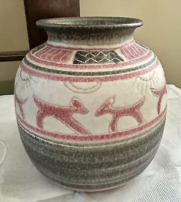 Buy MCM Londi Bitossi Style Italy Pottery Planter/Pot Signed Vannu 8.5” X 8” • 239.76£
