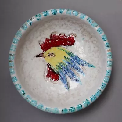 Buy Vintage Bitossi Italian Art Pottery Hand Painted Rooster Bowl Aldo Londi • 75£