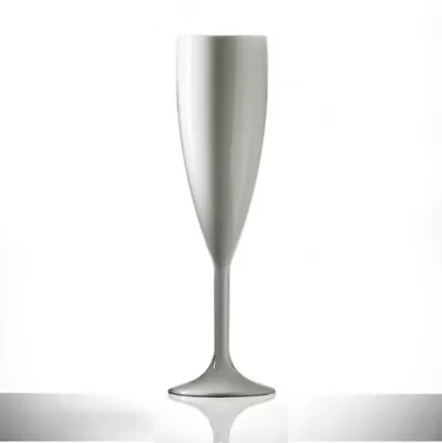 Buy Reusable Plastic Champagne Flutes Solid Unbreakable Polycarbonate Glasses UK • 39.95£