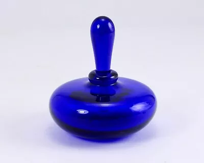 Buy Vintage Miniature Bristol Blue Glass Scent Bottle - Signed • 5.99£
