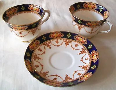 Buy ROYAL ALBERT Pattern 6355 - 2 X TEA CUPS & 1 X SAUCER Good Pre-Owned Condition • 12.99£