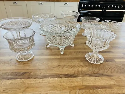 Buy HUGE JOB LOT 28 Vintage Cut Glass Bowls • 48£