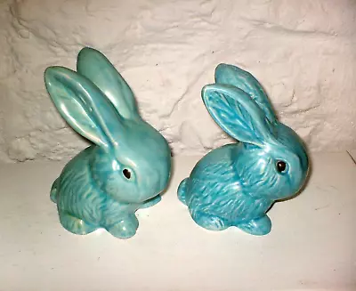 Buy Vtg Sylvac 2 Blue Bunny Figurines • 38£