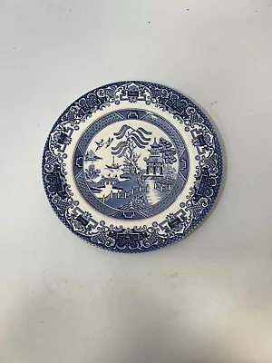 Buy Old Willow Made In England Dinner Plate Blue East Asian Art Illustrated 9.7  #RA • 2.99£