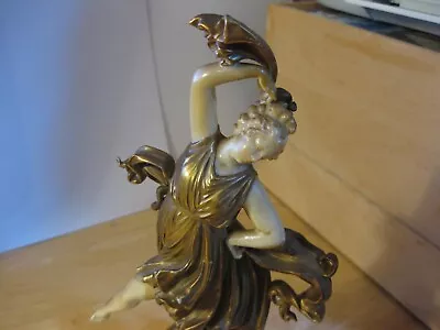 Buy Rare Top Quality Antique 19th Century Capodimonte Gilded Goddess Dancer Figurine • 195£