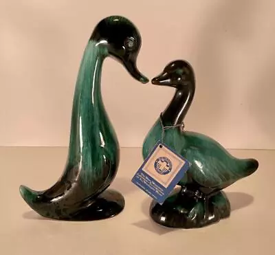 Buy 2 Blue Mountain Pottery Duck Figurines Canada  Original Tag Mid Century Modern • 18.85£
