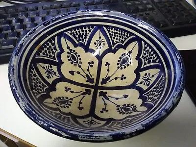 Buy Moroccan Ceramic Pottery Bowl (Safi La Chapelle) • 15£