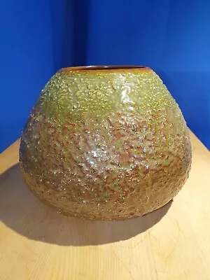 Buy Very Rare And Unusual SylvaC Volcanic Textured Avocado Skin Vase No. 4861 • 30£