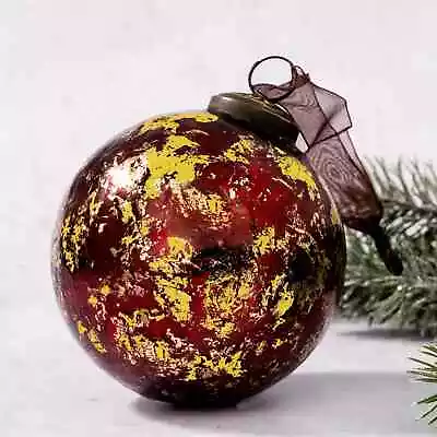 Buy XL Glass Handcrafted Baubles Premium Traditional Christmas Tree Bauble 10cm • 14£