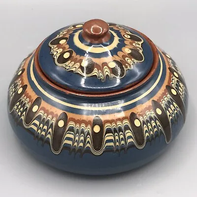 Buy Vintage Dutch Pottery Bowl Lid Keramos Kunsthandel Hindeloopen Clay Jar READ • 25.02£