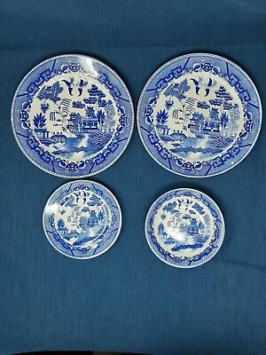 Buy Vintage Japanese Blue Willow Dinnerware  • 23.98£