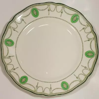 Buy Royal Doulton Countess Porcelain Art Deco Green Swags 27cm Large Dinner Plate • 8£