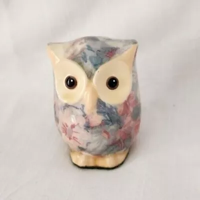 Buy Global Studios Pottery Cornwall Pastel Floral Decoupage Small Owl • 5£
