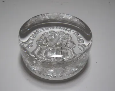 Buy Vintage Dartington Hall Crystal Glass Paperweight 3  Diameter Stag Design VGC • 10£