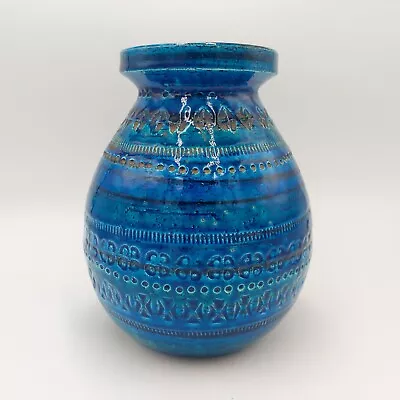 Buy Vintage Bitossi Rimini Blue Aldo Londi Glazed Pottery Ceramic Vase Italy • 159.32£