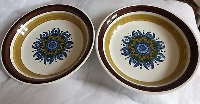 Buy Vintage Burleigh Ware Ironstone Castile Pudding/ Cereal Bowls X 2 X 7.3/4 Inch • 6.99£