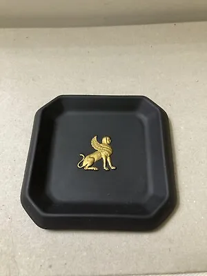 Buy Wedgwood Gilded Sphinx On Black Basalt Square Sweet Dish,Egyptian Collection • 25£