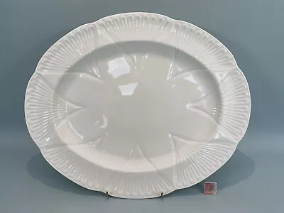 Buy Shelley Dainty White Extra Large Oval Serving Platter Plain Rim Mid Century • 39.99£