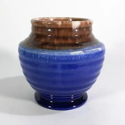 Buy Vintage Art Deco Depression Newtone Australian Pottery Blue Beehive Flower Vase • 40.27£