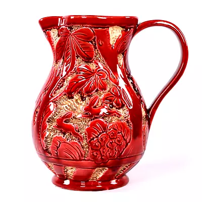 Buy Sgraffito Beswick Pottery Jug Rabbits Art Ware H25 Cm Mid Century • 80£