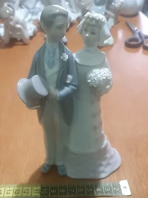 Buy Lladro Figurine #4808 WEDDING COUPLE BRIDE AND GROOM Retired Cake Topper (B19) • 100£