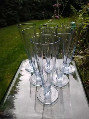 Buy 1920s Simon Gate Sandvik Orrefors Set Of Six Tall Pale  Blue Cocktail Glasses • 80£